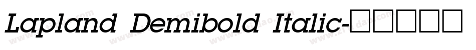 Lapland Demibold Italic字体转换